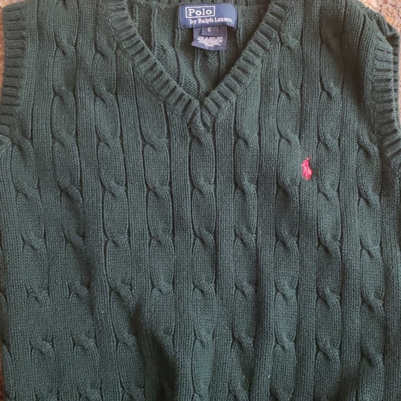 Polo by Ralph Lauren Other - polo ralph lauren boys vest green size 6 Polo by Ralph Lauren Other - polo ralph lauren boys vest green size 6